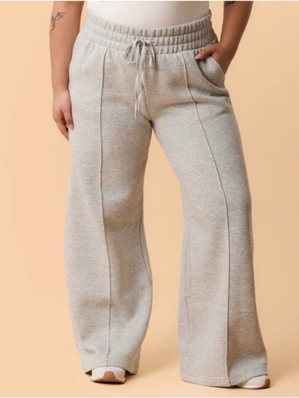 Blogilates Women's Travel Trouser High-Rise Wide Leg Sweatpants